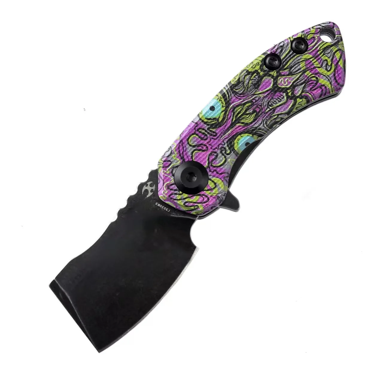 سكاكين الجيب Kansept T3030 1.45 بوصة شفرة كورفيد صغيرة 154 سم مع G10 مع أدوات كوخ مطبوعة مصممة سكاكين EDC للاستخدام اليومي