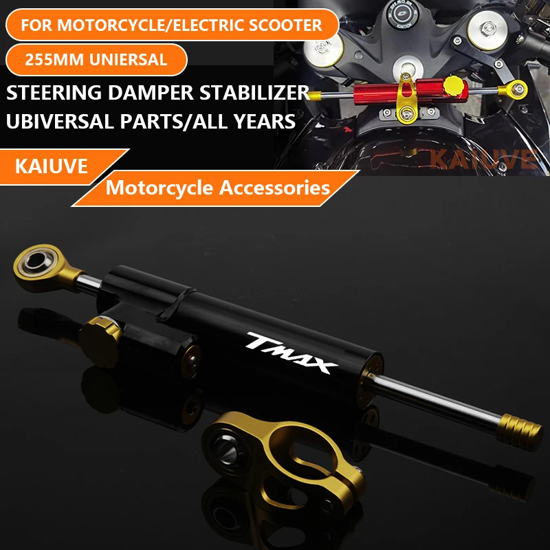 

Customized logo Motorcycle modification accessories universal short type 255mm steering stabilizer For Honda Kawasaki Yamaha