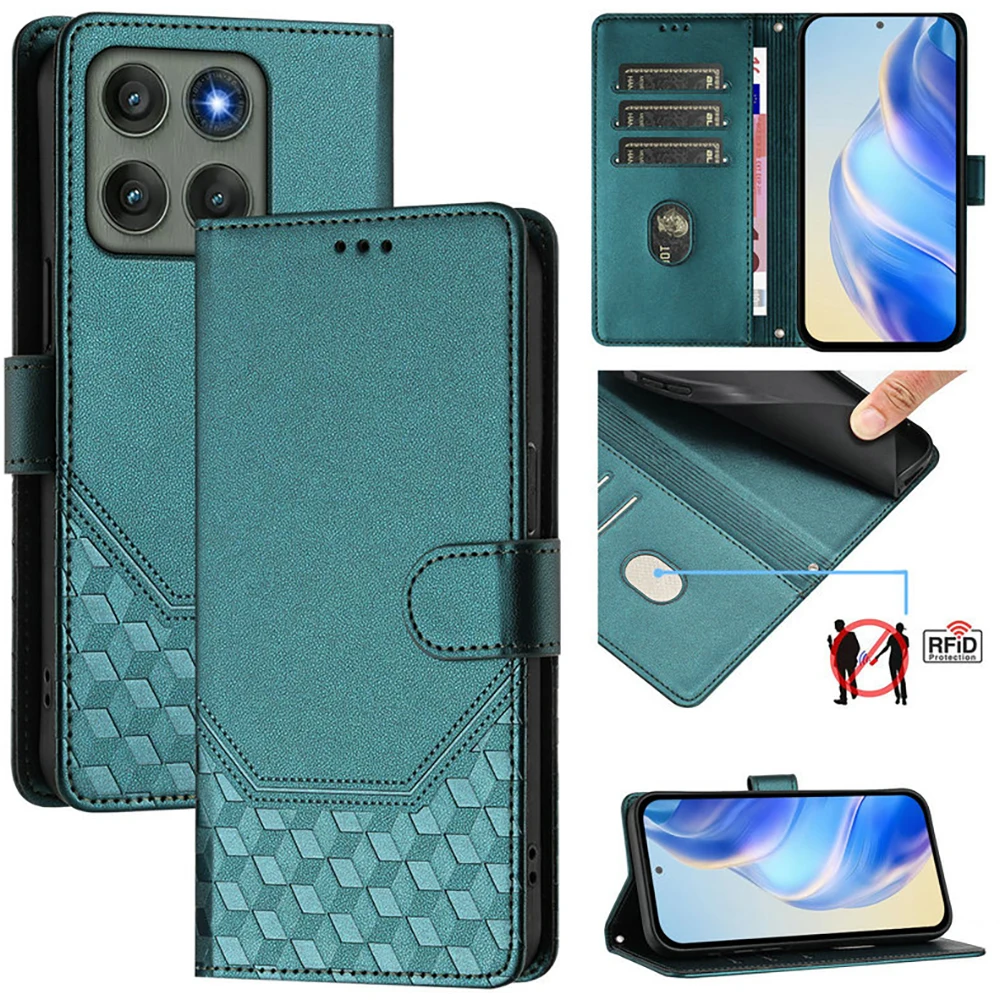 حافظة محفظة جلدية Edge60 Stylus 60s 50 Pro 5G RFID لهاتف Motorola Edge 70 غطاء فاخر Moto Edge 60 Fusion 50 Neo X50 Ultra Etui