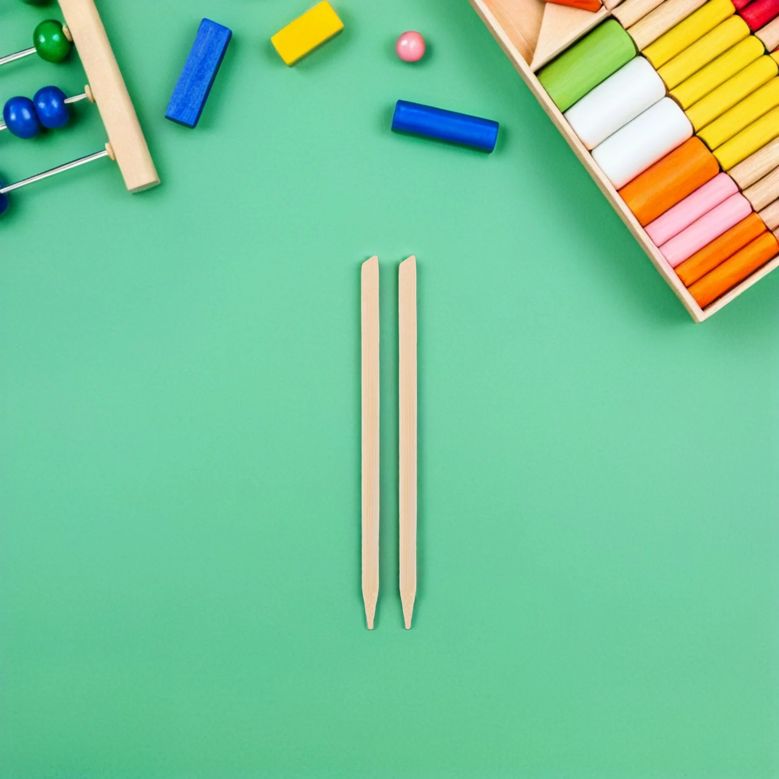 

100 Pcs Scraper Brush Bamboo Pens Scratch Paper Drawing Wood Stylus Wooden for Stick Child