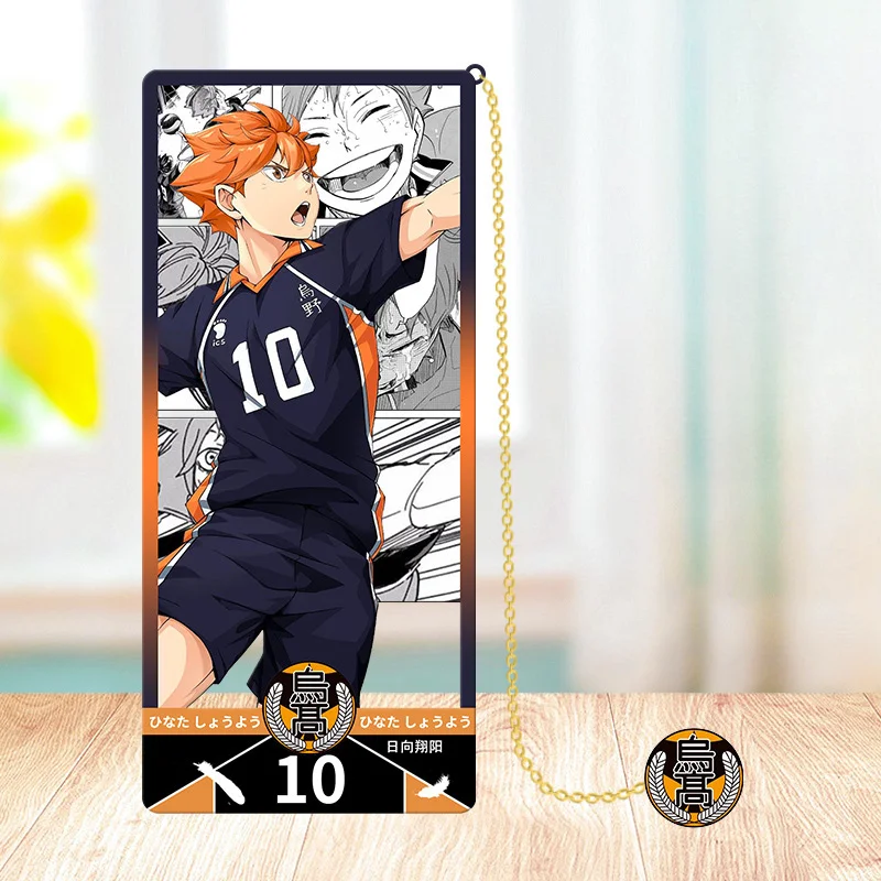 Hinata Shoyo Kageyama Tobio Tanaka Ryunosuke Popular Anime Secondary Peripheral Metal Hollow Bookmarks Aesthetic Stationery