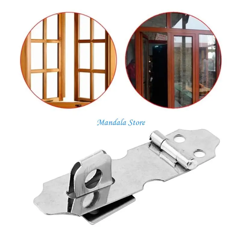 U2JC 4 Stück Home Schubladentür Sicherheitsvorhängeschloss für Riegel Haspe Klammer Edelstahl Nr. 5