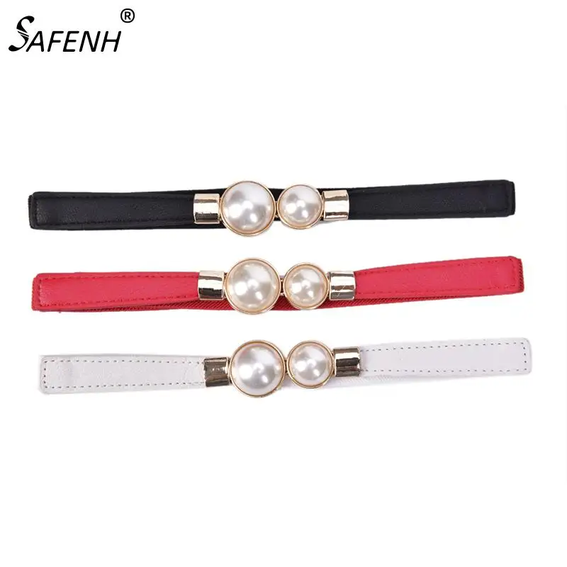 

PU Leather Belt Vintage Girls Sexy Thin Belt For Ladies Belt Pearl For Dresses Skirt Decoration Fashion Girdles Gifts