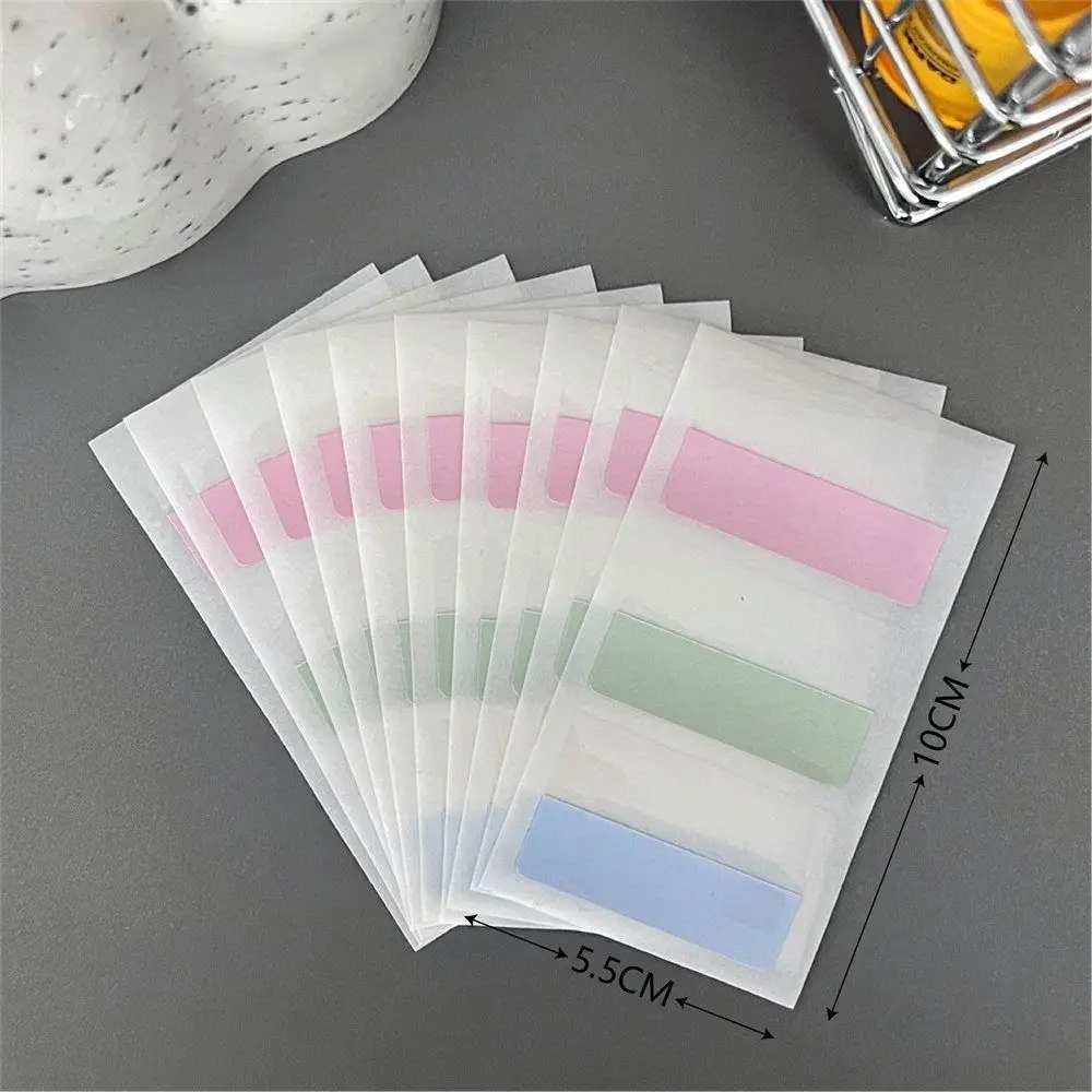 10pcs/lot Multifunctional Memo Pad Loose-leaf Transparent Page Markers Paper 6 Colors Rectangle Note Index Stickers Diary