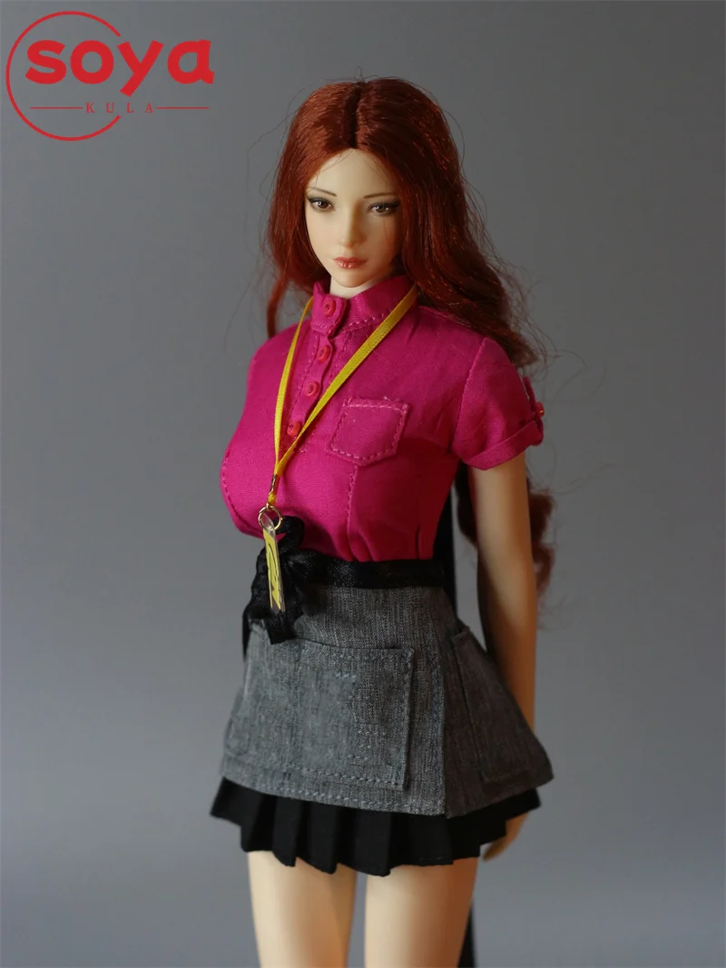 DMTOYS 1/6 Skala Damski Strój Roboczy Restauracyjny Zestaw Ubrań Model Pasujący do 12-calowych Figur Żołnierzyeków i Lalek