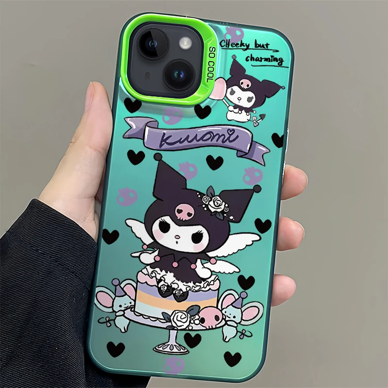 Trend Cartoon Cake Kuromi Soft Cases For Iphone 15 14 13 12 11 Pro Max 7 8 Plus X XR XS Max Shockproof phone Back Covers Y2k