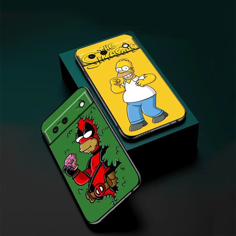 Bad Boy The Simpson Phone Case For Google Pixel 9 8 7 Pro 6 Pro 6A 5A 5 4 4A XL 5G Black Soft Fundas Cover