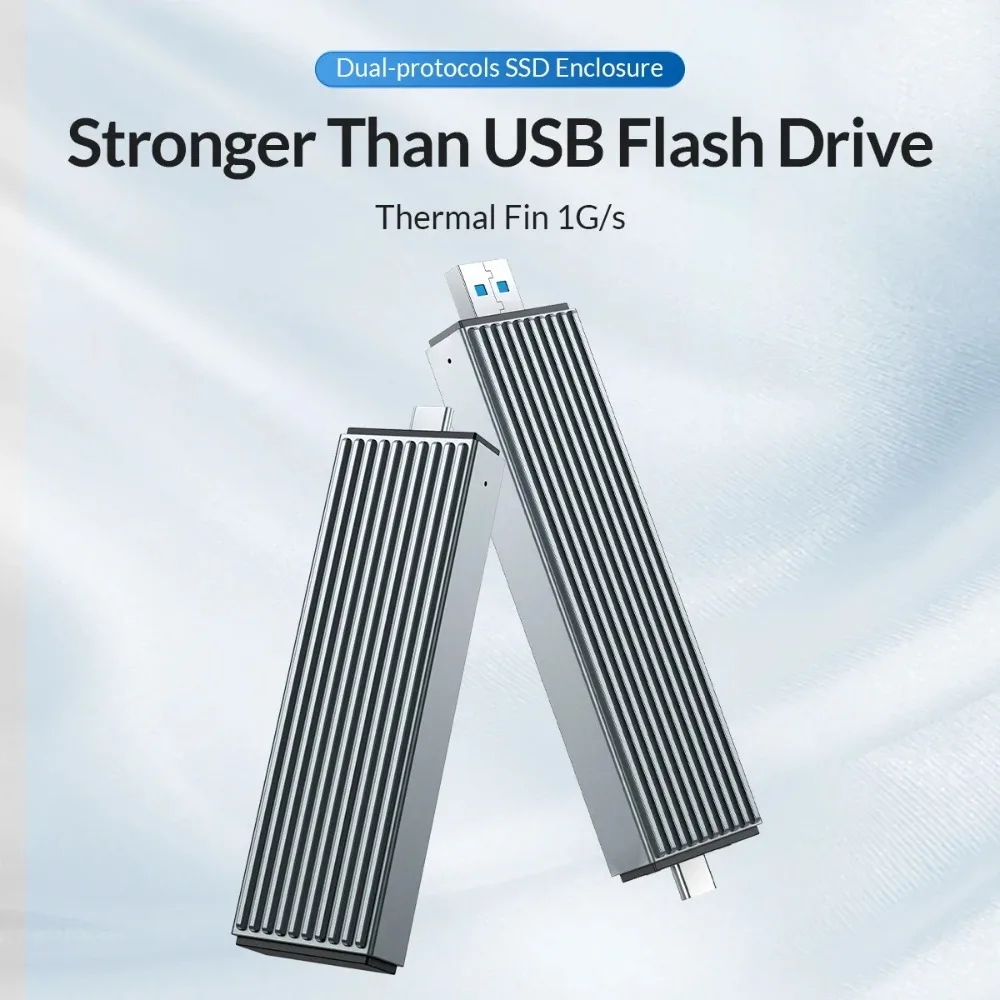 ORICO M.2 NVME SSD 케이스 외부 M.2하드 드라이브 케이스 Type-C 10Gbps 듀얼 프로토콜 NVME NGFF SATA 인클로저(노트북 및 전화용)