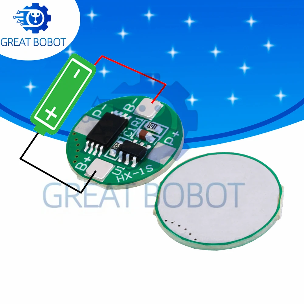 1 ~ 3PCS 1S 3.7V Li-ion/Lipo Placa de cargador de batería: 2.5A con módulo de protección BMS