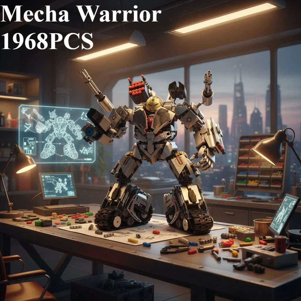 

Конструктор «Механический воин» из 1968 деталей: модель городского спортивного автомобиля, коллекционные украшения, кирпичики, игрушки для самостоятельной сборки, подарки