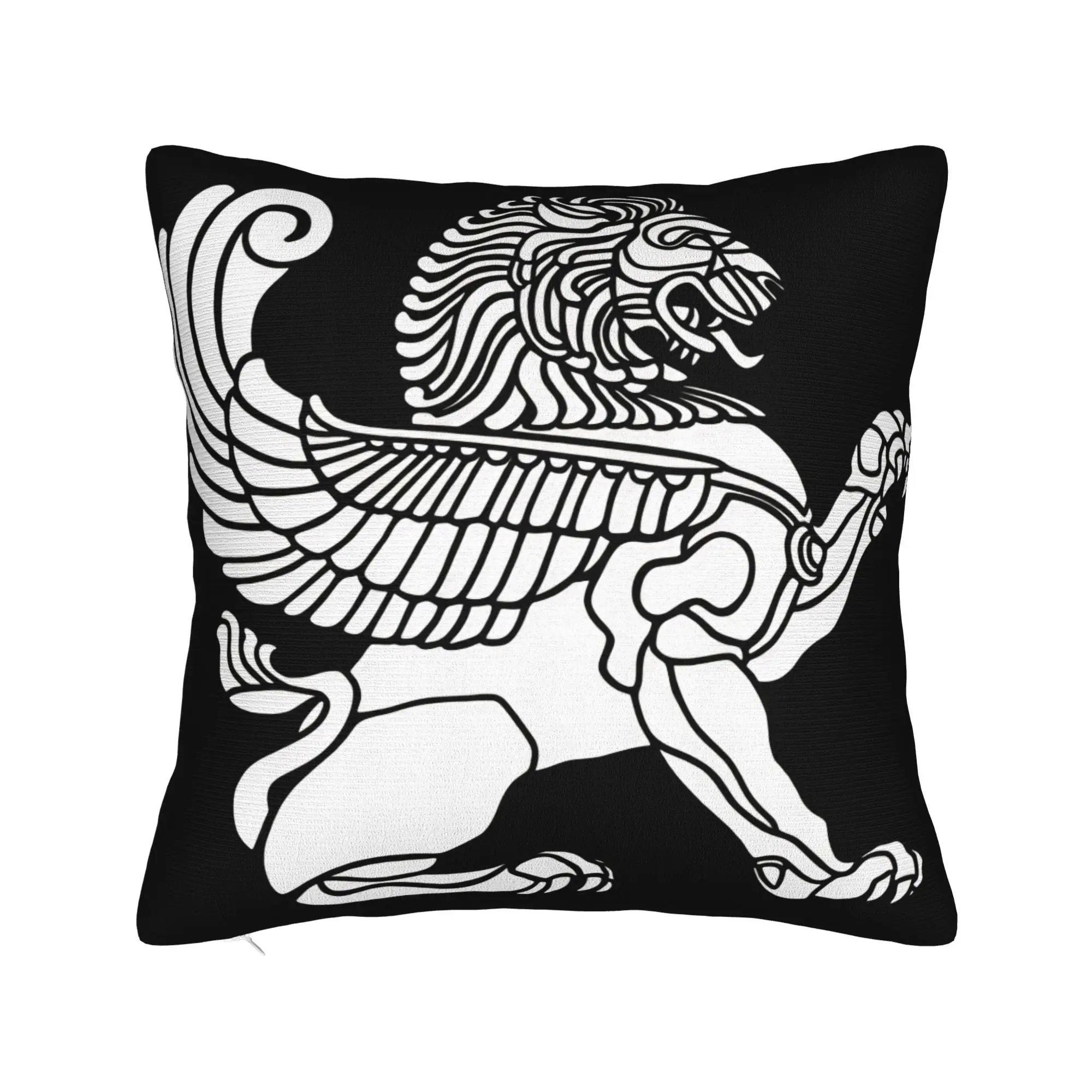 Persian Lion Iranian Iran Persia Symbolism Icons Pillowcases  Cute Funny Pillow Case For Sofa Car Home Decor Soft Pillow Cover