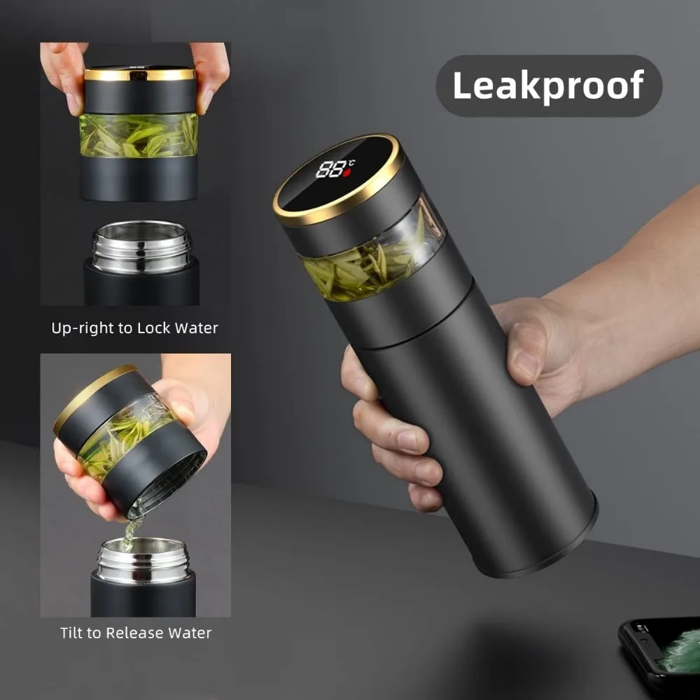 LED Smart Temperature Tea Thermos 4