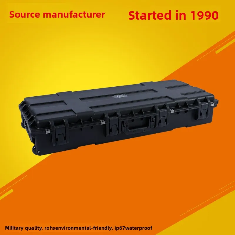 Long PP Plastic Waterproof Shockproof Hard Case with Customizable Foam Lining, IP67 Protective Equipment Box and Tool Storage