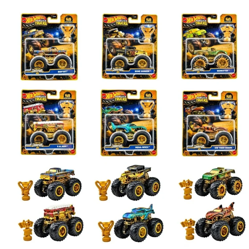 

Hot Wheels Wild Bigfoot Champion Trophy Series Детская модель игрушечного автомобиля из сплава Идеальный подарок для мальчиков FXJ2 Горячая модель автомобиля.