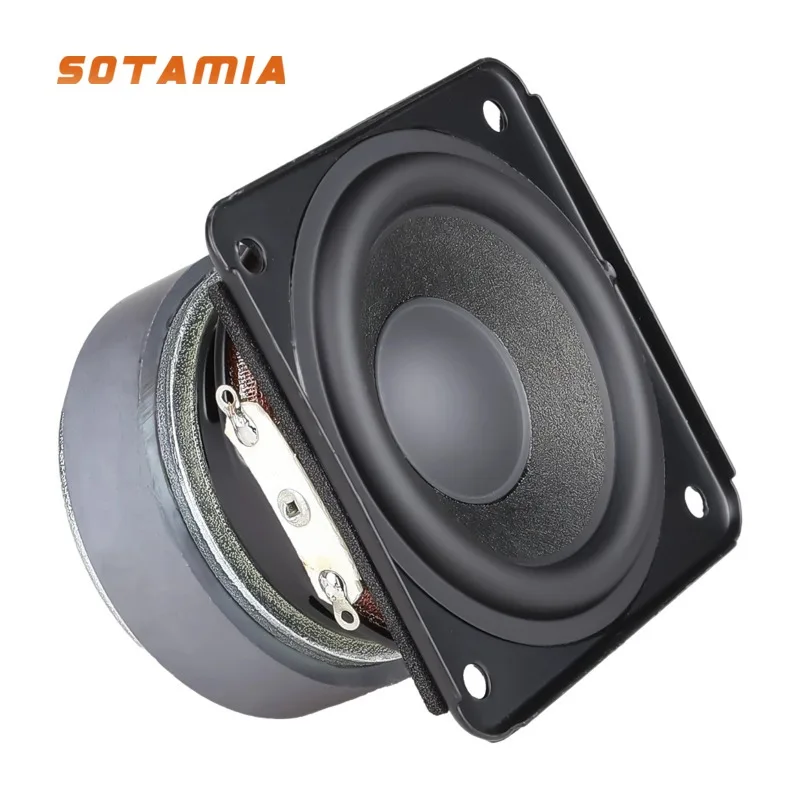 SOTAMIA 2Pcs 2.25 Inch 58mm Full Range Audio Speaker 6 Ohm 25W High Performance Rubber Side DIY Sound Blaster Echo Wall Speaker
