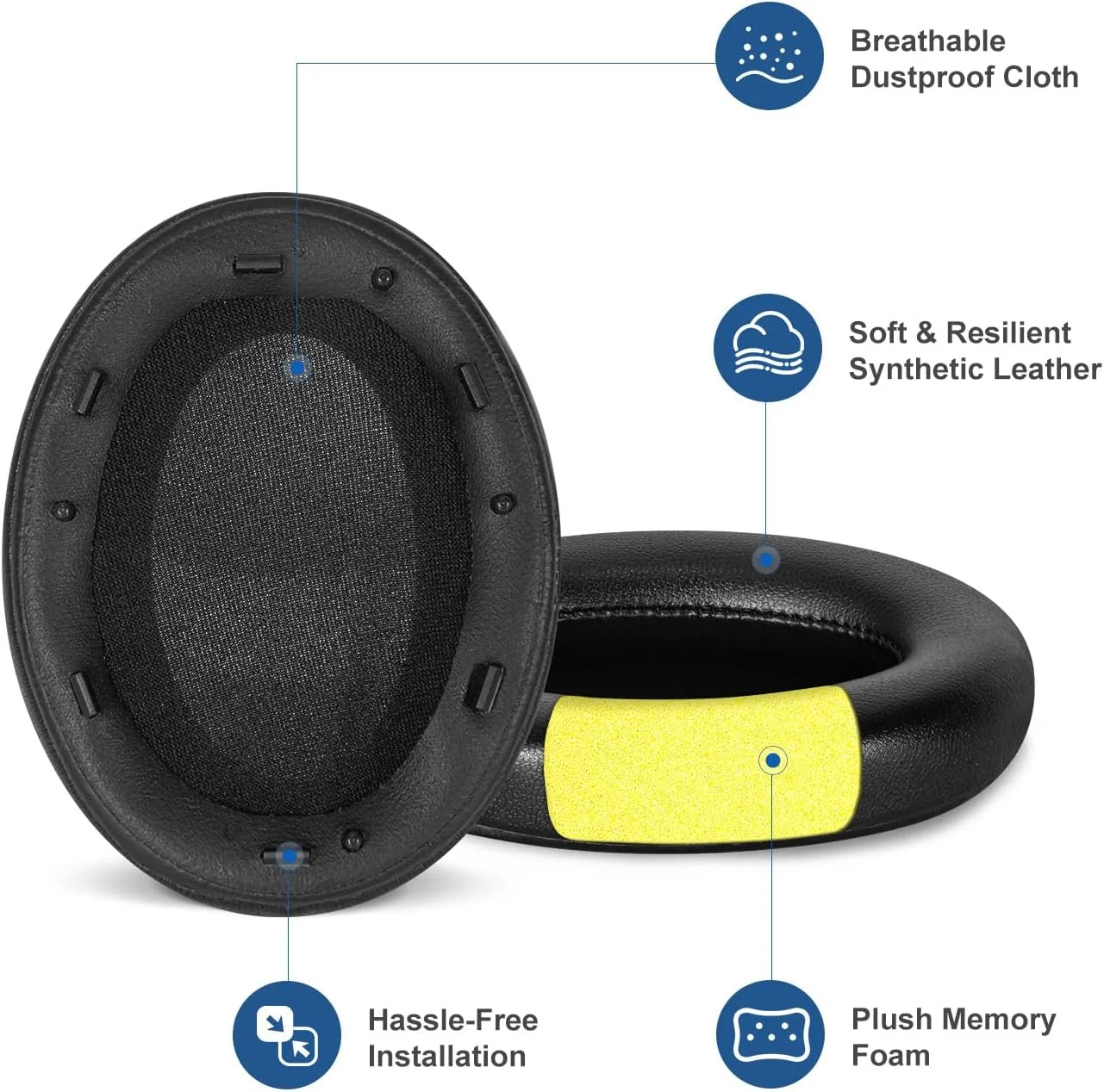 Сменные амбушюры KUTOU для Sony WH-1000XM3 1000XM3 WH1000XM3, наушники, амбушюры, аксессуары, запасные части