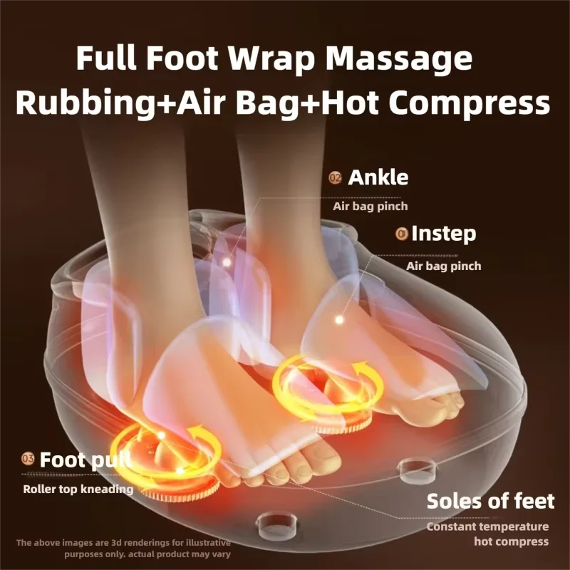 Jinkairui Fully Automatic Airbag Kneading Leg Massage Device Fully Encapsulated Foot Massager Foot Sole Roller Massage Device