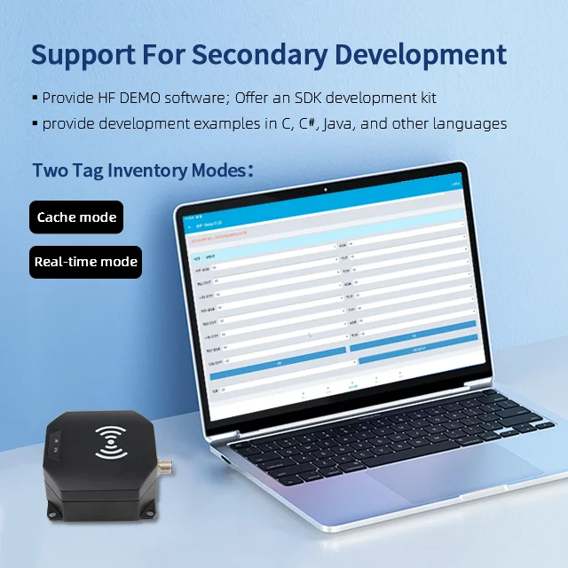 Lector RFID Industrial HF RFID 13,56 MHz Modbus con modo de funcionamiento múltiple IP67 lector RFID Industrial de grado Industrial