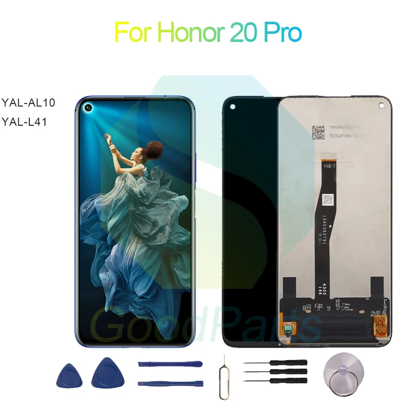 

for Honor 20 Pro LCD Display Screen 6.26" YAL-AL10, YAL-L41 for Honor 20 Pro Touch Digitizer Assembly Replacement