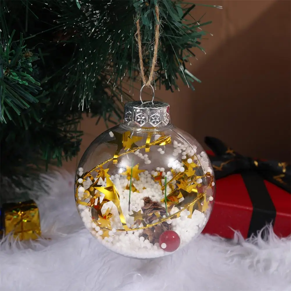 Durable Christmas Decorations Sequin Christmas Ball Ornaments Set for Holiday Home Decor 3pcs Xmas Tree Hanging for Store