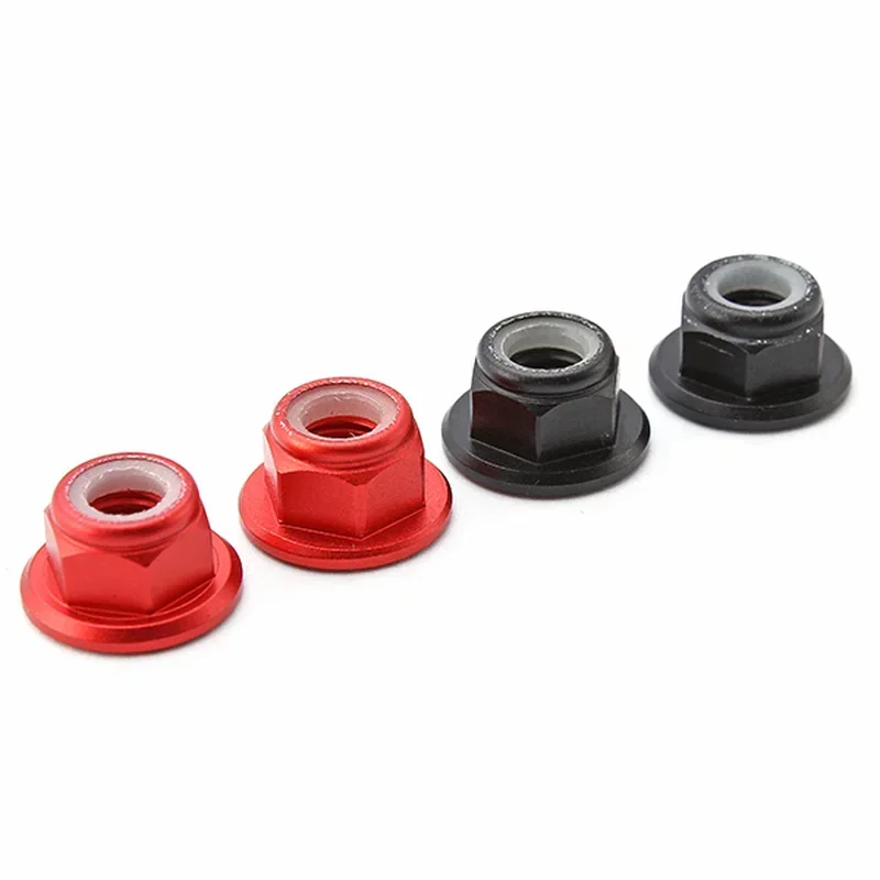 10PCS M5 Aluminum Motor Screw Nuts Nylon Insert Self Lock Flange Nut CW