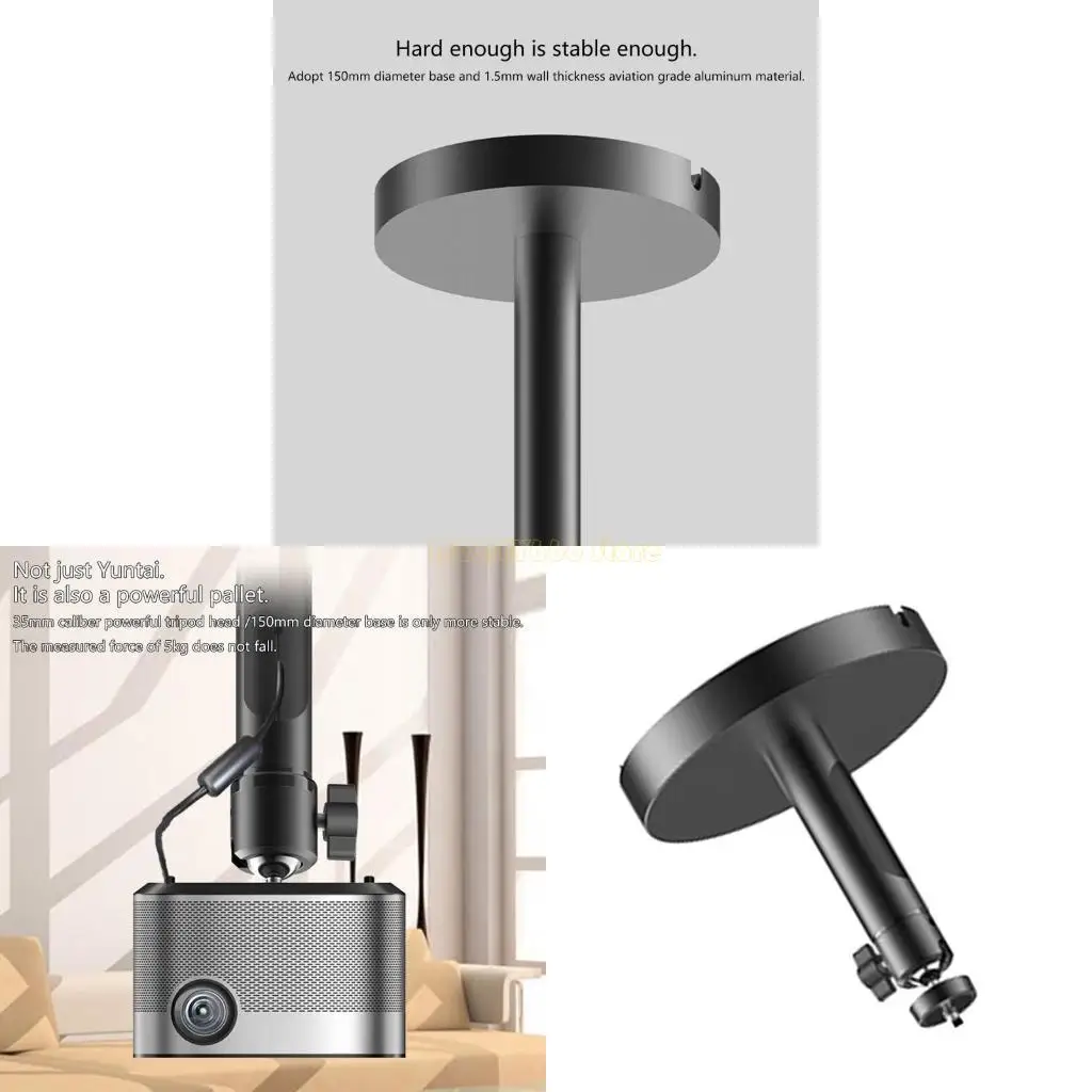 F62C 전문 프로젝터 천장 지원 홀더 마운트 스탠드 알루미늄 합금 회의실 및 교실을위한 빠른 세트 업