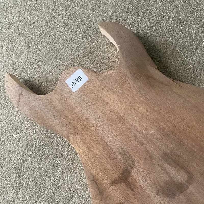 JB491 Mahogany Top With Solid Basswood Electric Guitar Body Nature Color Uncut DIY Guitar Parts Replace Accessories Raw Material