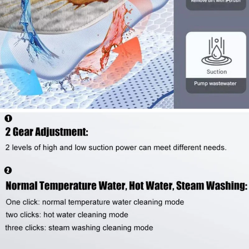 Steam Cleaner High Temperature Sterilization Spray and Suction Integrated High Suction Carpet Cleaning Machine