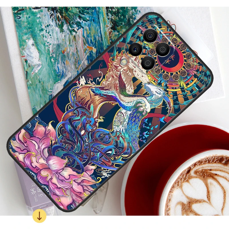 Chinese Zodiac Dragon Tiger Case For Samsung Galaxy M32 M52 M12 M13 M23 M33 M53 M14 M34 M54 M20 M30s M31s M21 M51 Cover image 2