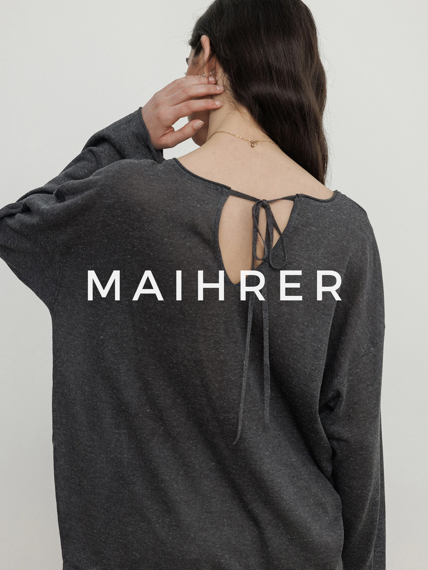 

Летний новый льняной топ-накидка Maiher из вискозы с длинным рукавом для женщин: дышащий, комфортный, воздушный, стандартный крой, вязаный