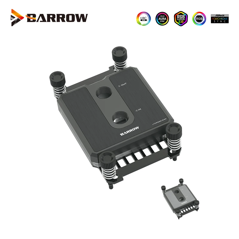 Barrow CPU Water Block Serve For Ryzen AMD AM3,AM3+, AM4 Platform 5V 3PIN Light Header Processor Copper Cooler,LTCP03A-04N