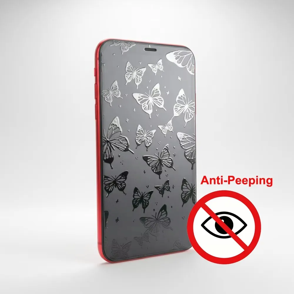 50pcs Textured Design Matte Privacy Film for Phones Hydrogel Movies Curved Screen Protector Custom for Cutting Plotter Machine