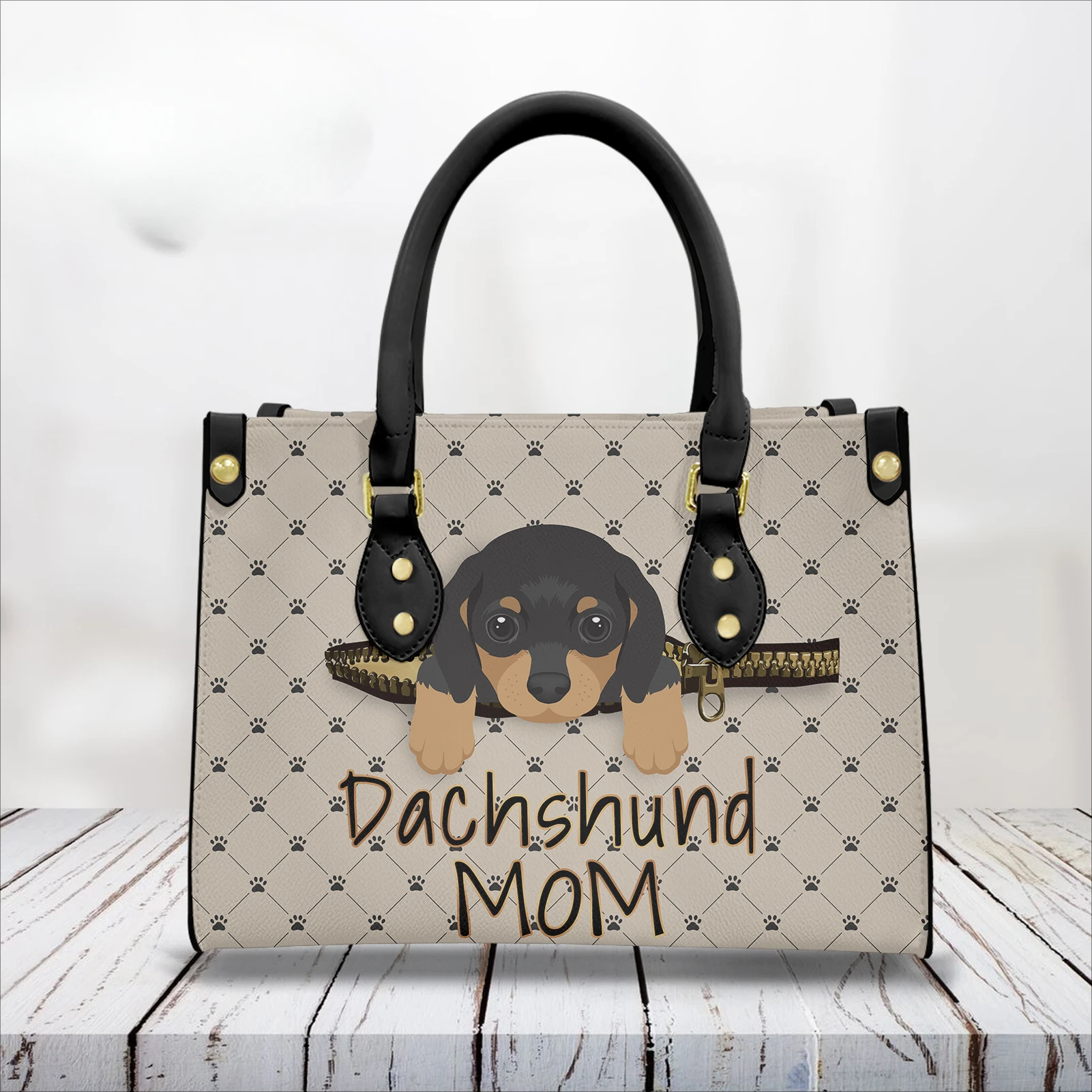 Dog Lovers Handbags for Women Ladies Shih Tzu/Dachshund Tote Bag Boston Terrier Handbag Personalized Dog Breed Bolsas Para Mujer