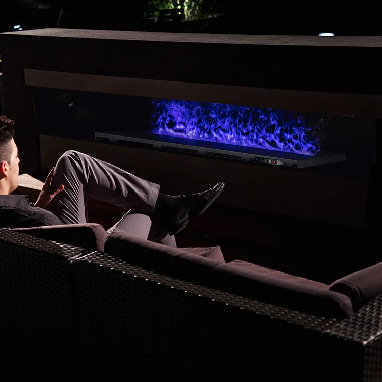 Atomization Fire Steam Fireplace 3000mm Flat Panel Design Flame Effect dampf elektrischer kamin