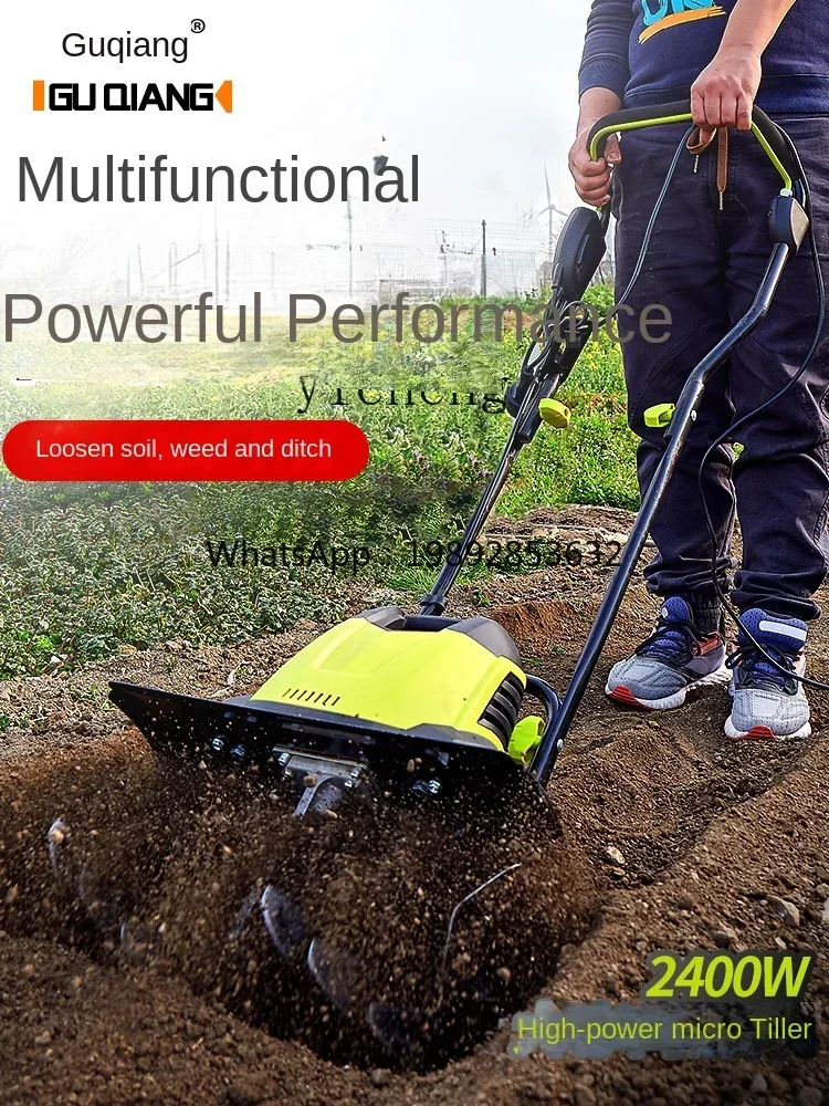 JX Mini-Tiller Electric Small Soil Ripper Tiller Multi-Function Pastoral Rotary Tiller