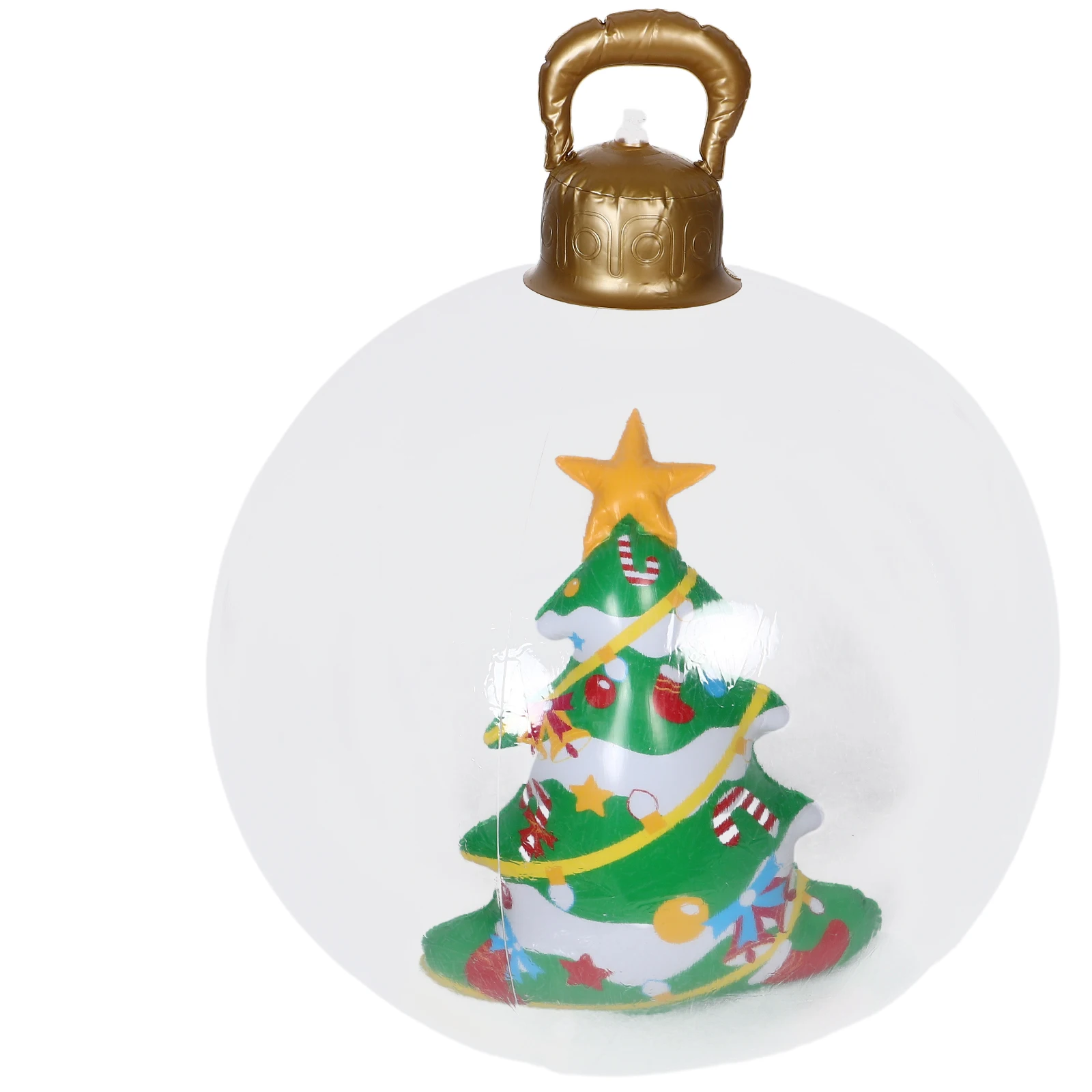 

Giant Inflatable Christmas Decoration Clear 3D Ball Ornament for Outdoor Indoor Use Yard Lawn Porch Garden Tree Hanging Holiday