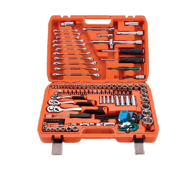 ZAIQU High Quality 121pcs Car Repair Tool Set Torque Wrench & Quick Ratchet Socket Tool Durable Steel Material