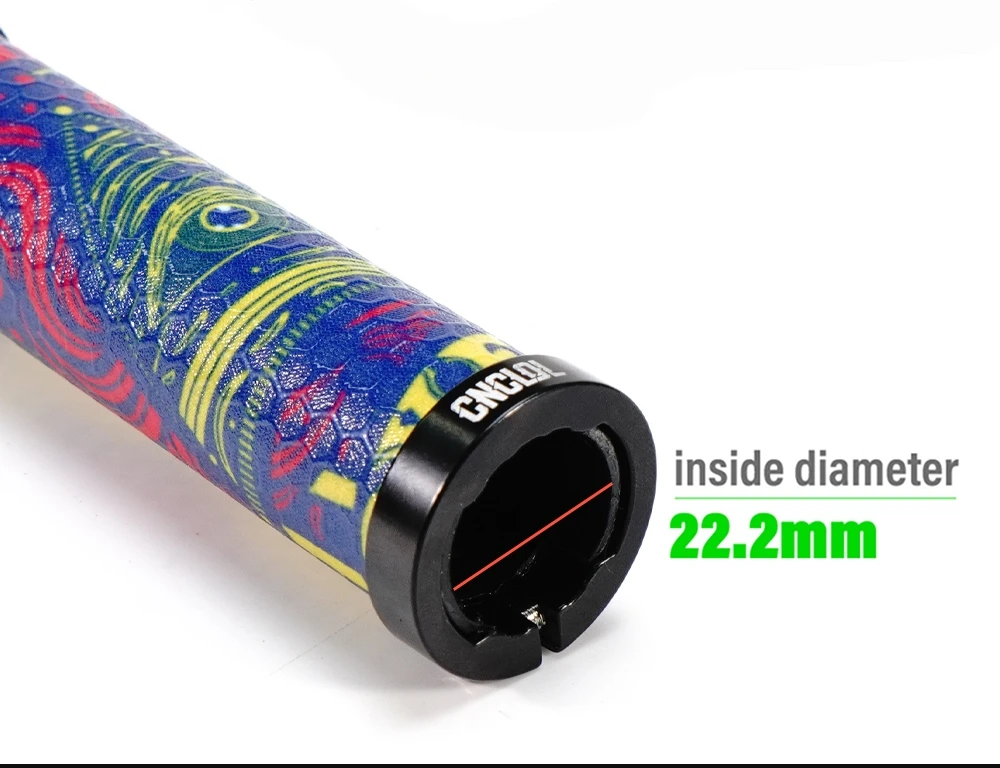CNC Fahrrad Zubehör Fahrrad Griffe Gel MTB Lenker Grip Silikon Lock Auf Griff Bar Griffe 22,2mm Radfahren Teil – Detail 10