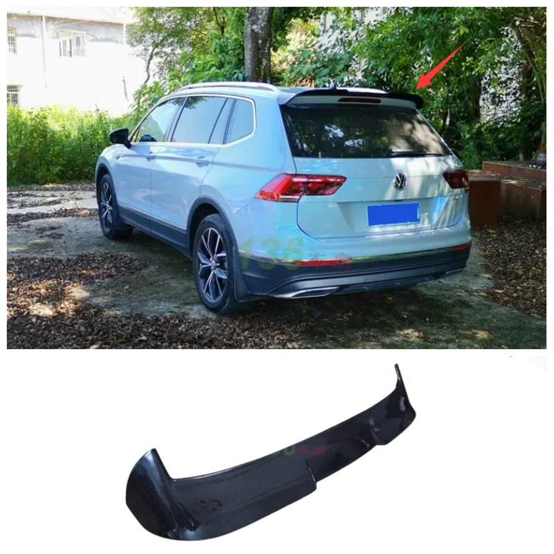 For Volkswagen Tiguan 2017 2018 2019 High Quality Car FPR Primer & Carbon Fiber Rear Trunk Lip Roof Spoiler Wing