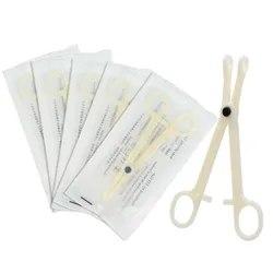 5Pcs Disposable Piercing Clamp Rounded Body Piercing Tools for Ear Nose Lip Navel Tongue Septum Belly Piercing Kit Pierc Tools