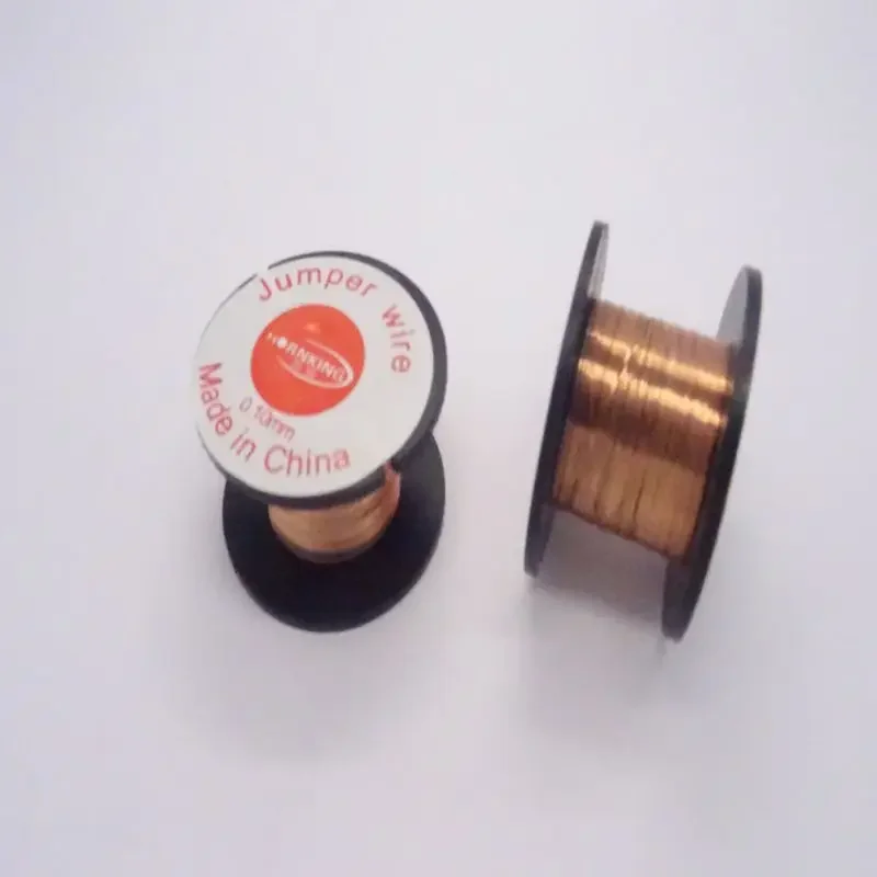 20 sztuk 0.1mm miedzi lutowania PPA emaliowane Reel drut kabel mostkujący konserwacji skok linii do telefonu, komputera PCB spawania