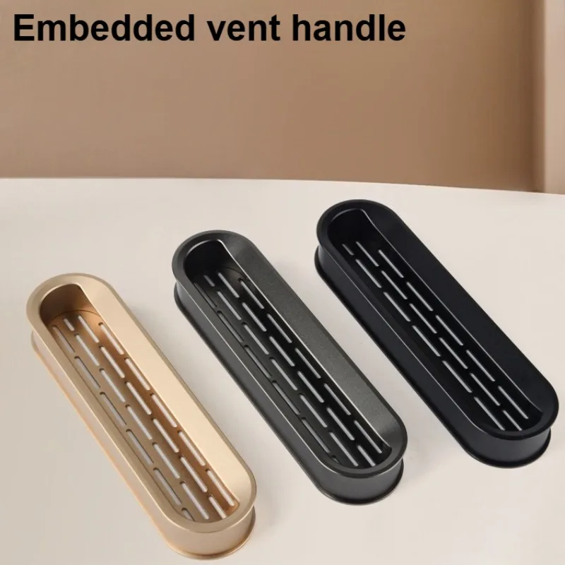 1 PCS Aluminium Alloy Handle Ventilation Grille Circular Closet Core Vents Rectangular Wardrobe Shoe Cabinet Ventilation Grid