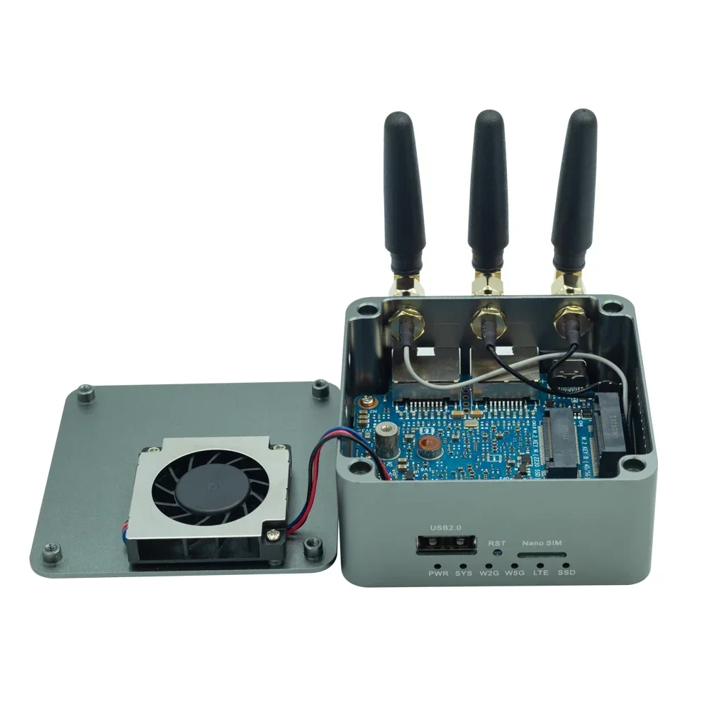 Mini roteador Banana Pi BPI-R3 com caixa de alumínio