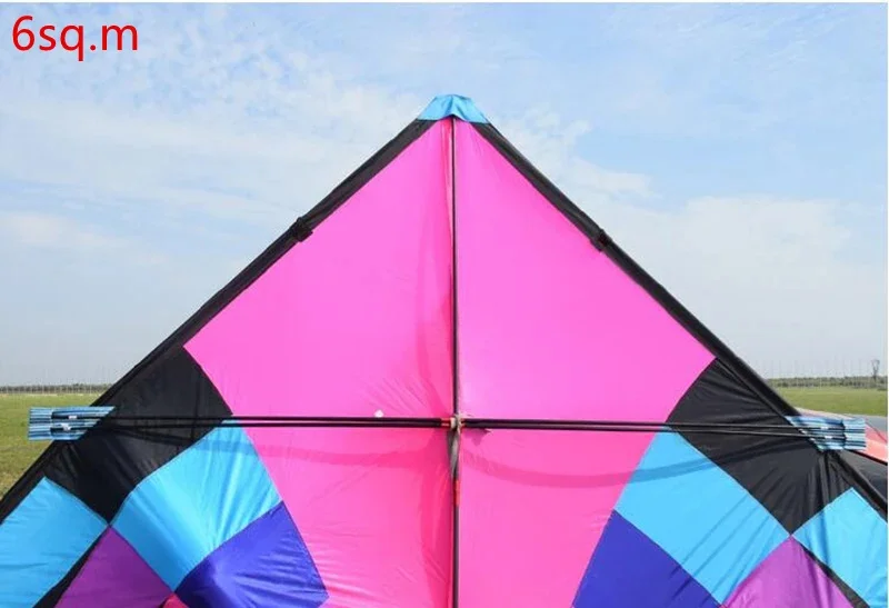 free shipping 6sqm delta kite for adults kites flying string line nylon professional kite reel ikite buggy parachute factory