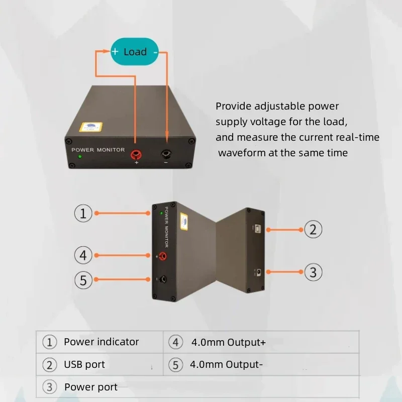 Nieuwe nA uA Stroomverbruik Test Analyzer Stroomstroom Opnametester Laag stroomverbruik Stroommonitor