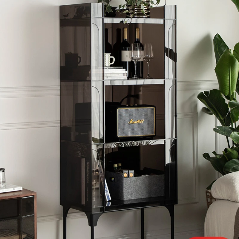 

Light luxury shelves, acrylic living room wine racks, storage display shelves, modern simple bedrooms