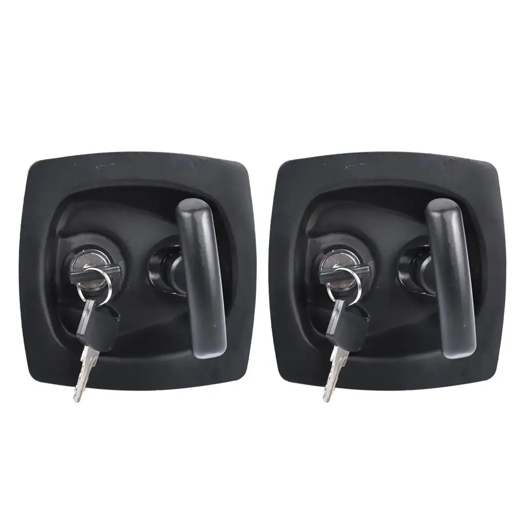 2pcs Black Recessed Folding / Handle (Camper Trailer ) S/S