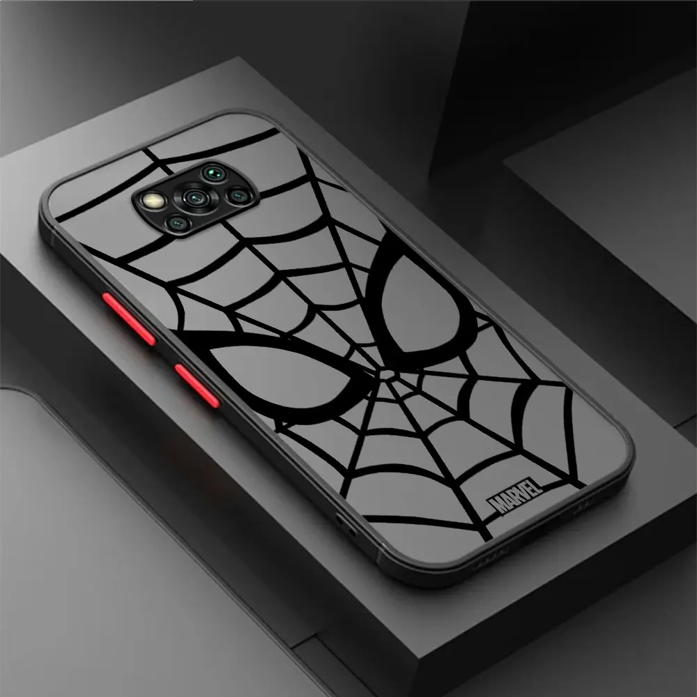 Phone Case for Xiaomi Poco F3 X4 Pro M3 X3 NFC X3 Pro M5s X4 GT M5 C40 X5 Pro Marvel Spiderman Soft Cover