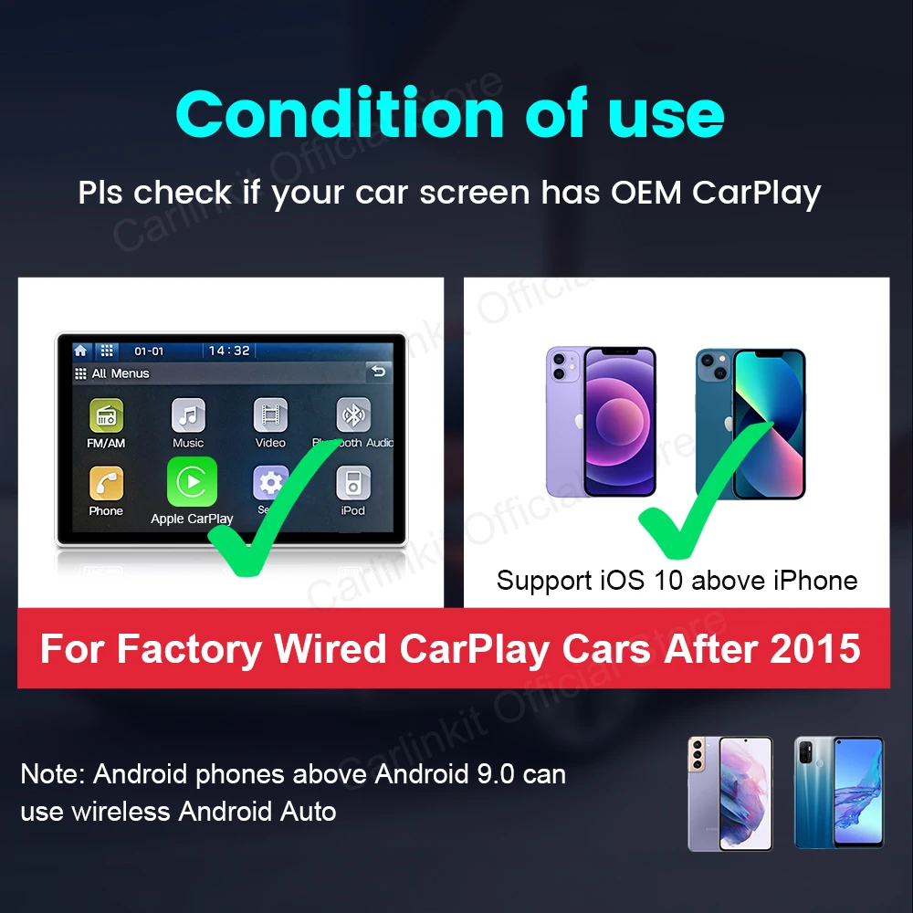 The Newest Car Accessories Carlinkit 4.0 Wireless Usb Dongle Wireless Carplay Android Auto carlink 40 ai box