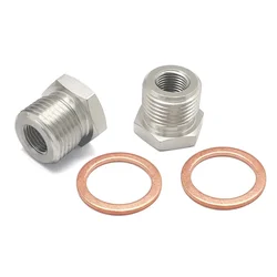 스틸 M18 x 1.5mm ~ M10 x 1.0mm 배기 O2 산소 센서 스페이서 감속기 어댑터 커넥터 액세서리